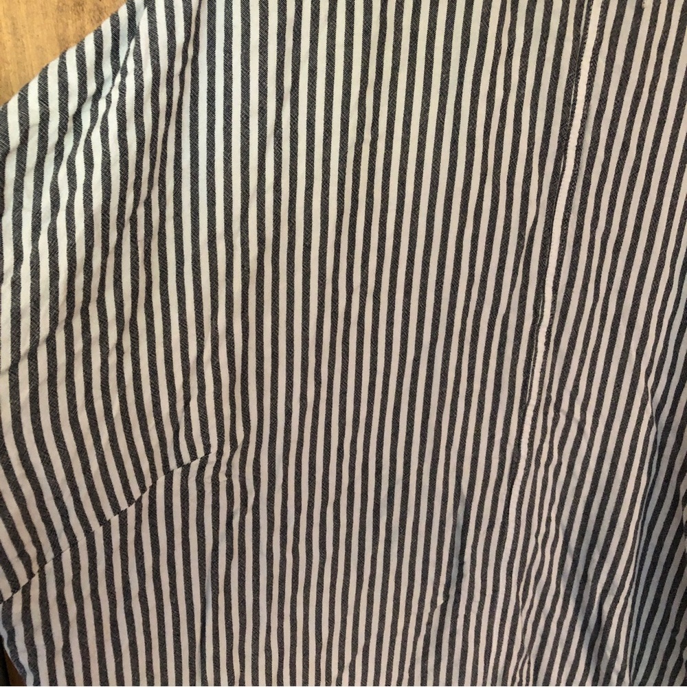 Urban Outfitters UO Oversized Grey Striped Button Down Lagenlook Nautical Shirt - Picture 9 of 13